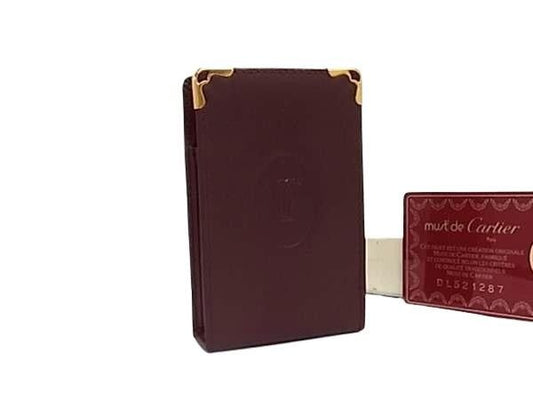 Cartier Cigarette Case Must Line Bordeaux Leather