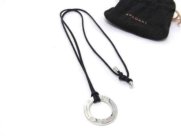 Bvlgari Necklace Save the Children Silver Black Pendant