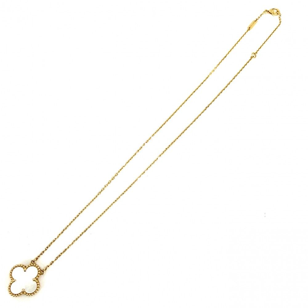 Van Cleef & Arpels Necklace Vintage Alhambra Star Gold Mother of Pearl White — view 4