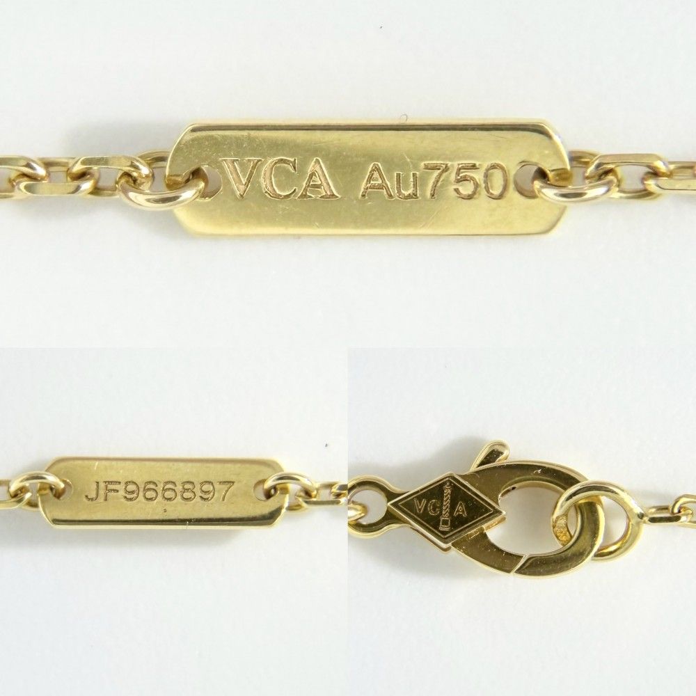 Van Cleef & Arpels Necklace Vintage Alhambra Star Gold Mother of Pearl White — view 3