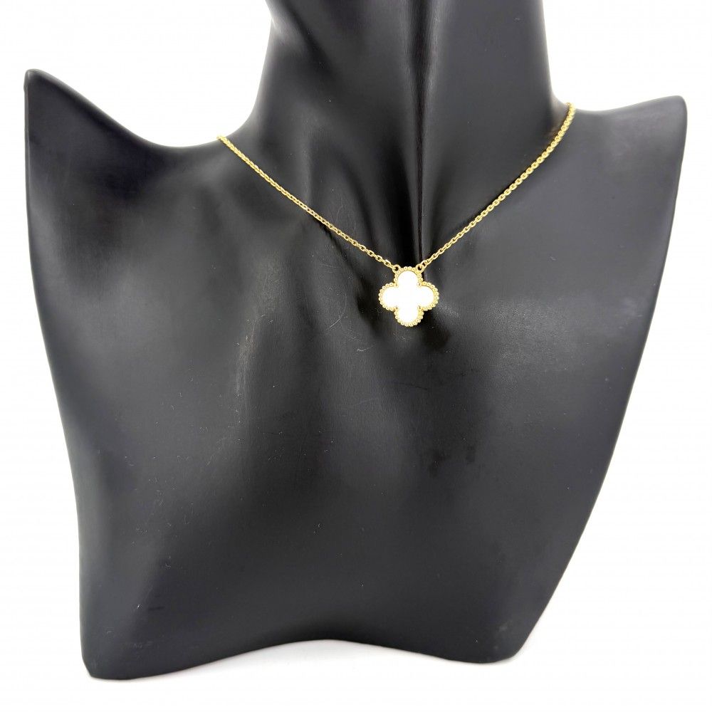 Van Cleef & Arpels Necklace Vintage Alhambra Star Gold Mother of Pearl White — view 2