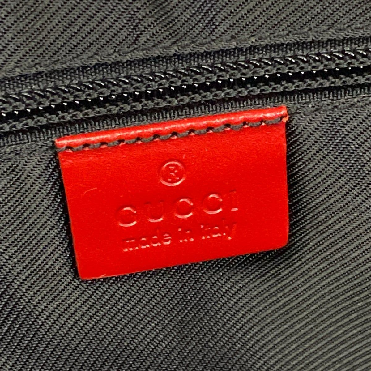 Gucci Tote GG Pattern Beige Dark Navy Red Leather — view 8