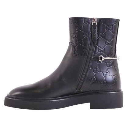 Gucci Boots Short Horsebit GG Pattern — view 7