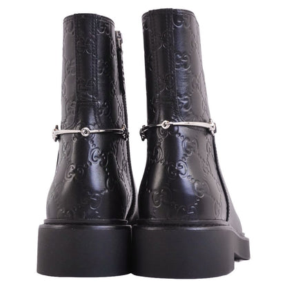 Gucci Boots Short Horsebit GG Pattern — view 5