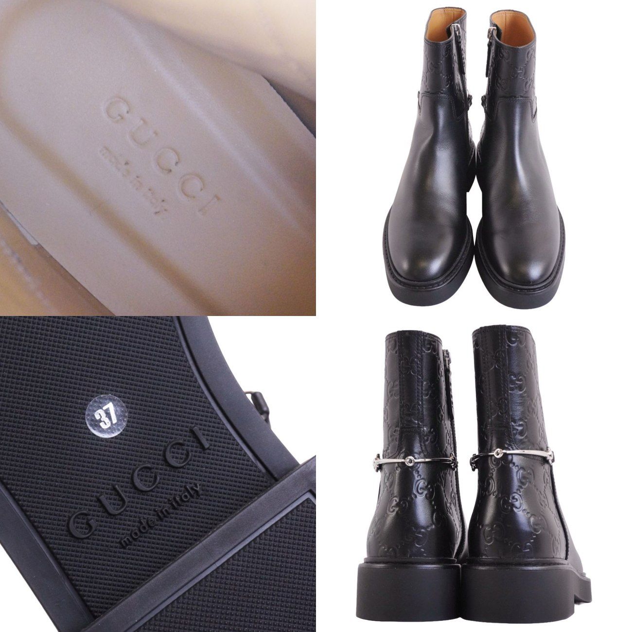 Gucci Boots Short Horsebit GG Pattern — view 9