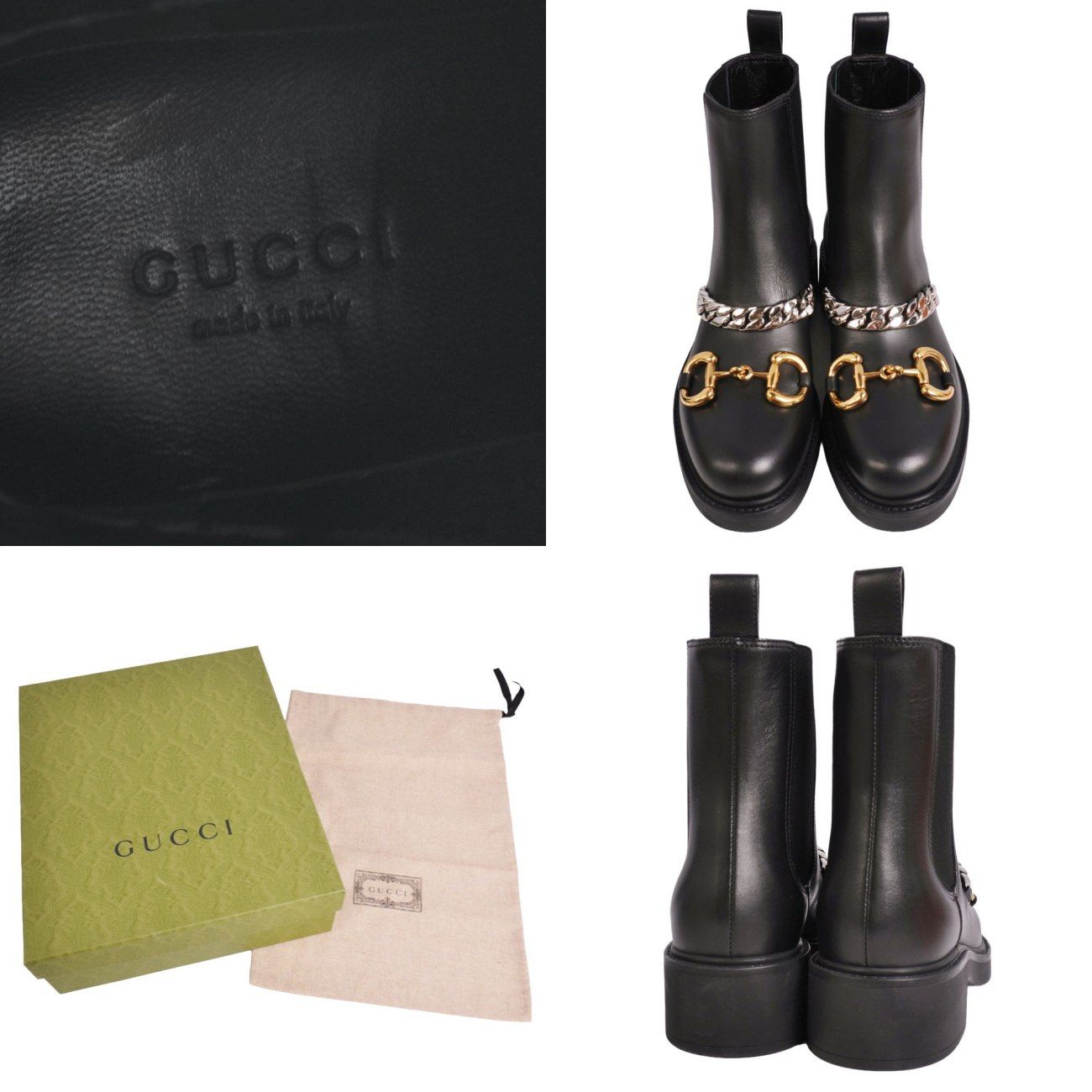 Gucci Side Gore Boots Chelsea Horsebit — view 9