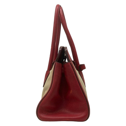 Prada Handbag Red Beige Leather — view 4