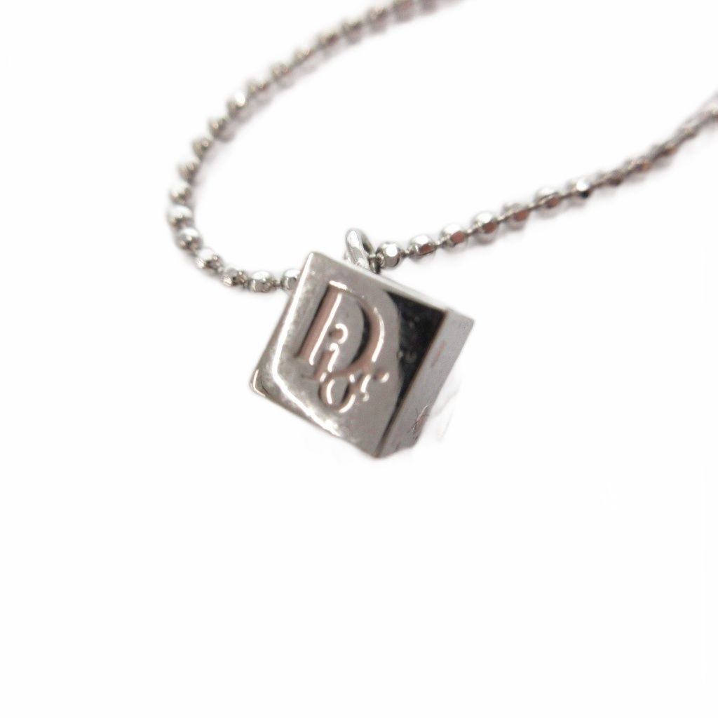 Dior Pendant Dice Logo Silver Color Pink — view 2