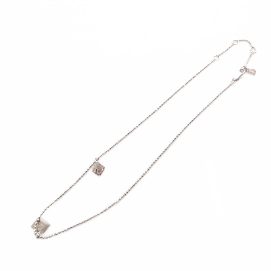 Dior Pendant Dice Logo Silver Color Pink — view 4