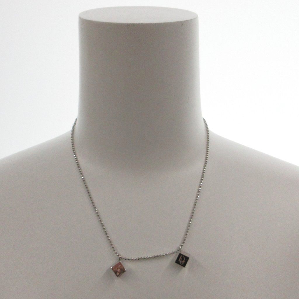 Dior Pendant Dice Logo Silver Color Pink — view 5