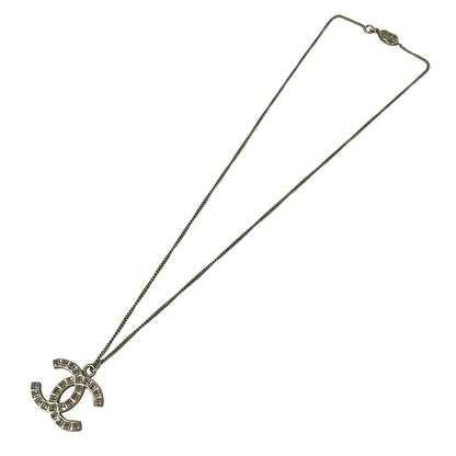 Chanel Necklace CC Logo Silver Clear — view 2