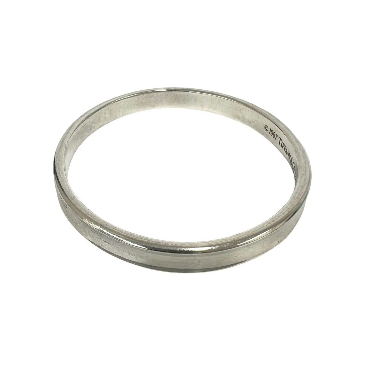 Tiffany & Co Narrow Bangle 925 Sterling Silver Bracelet — view 3