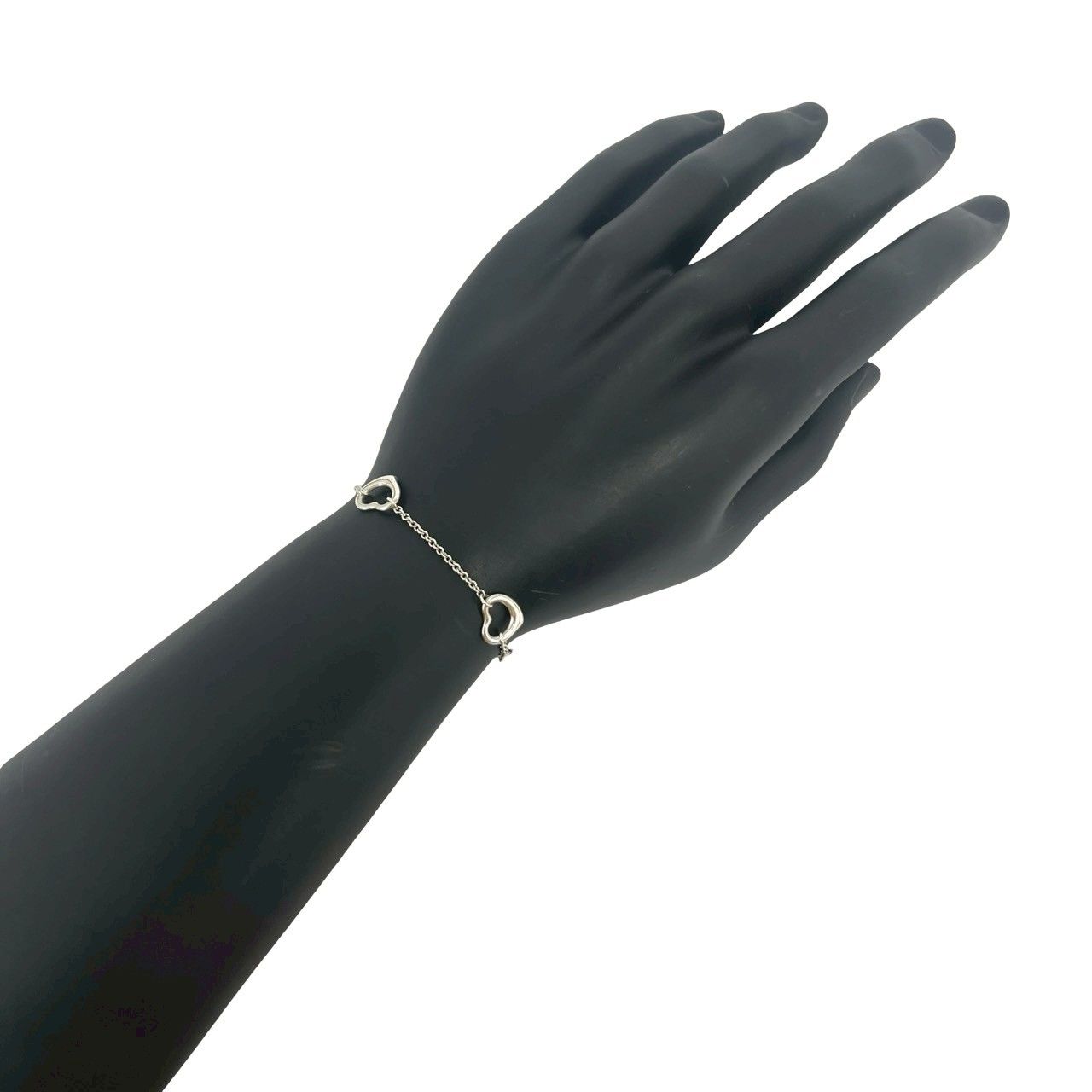 Tiffany & Co Vintage Open Heart Bracelet 925 Sterling Silver — view 2