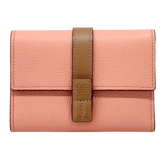 Loewe Wallet Trifold Soft Gray Necklace Vertical Small Pink Brown Orange