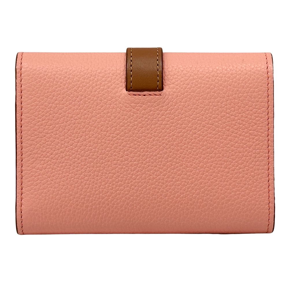 Loewe Wallet Trifold Soft Gray Necklace Vertical Small Pink Brown Orange — view 2