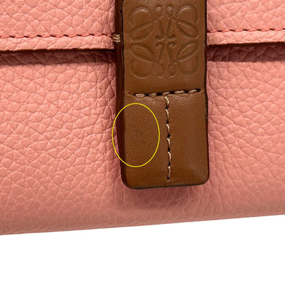 Loewe Wallet Trifold Soft Gray Necklace Vertical Small Pink Brown Orange — view 6