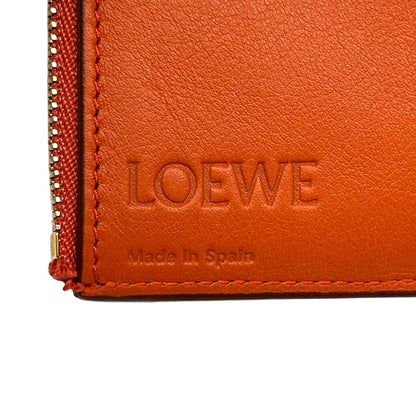 Loewe Wallet Trifold Soft Gray Necklace Vertical Small Pink Brown Orange — view 5
