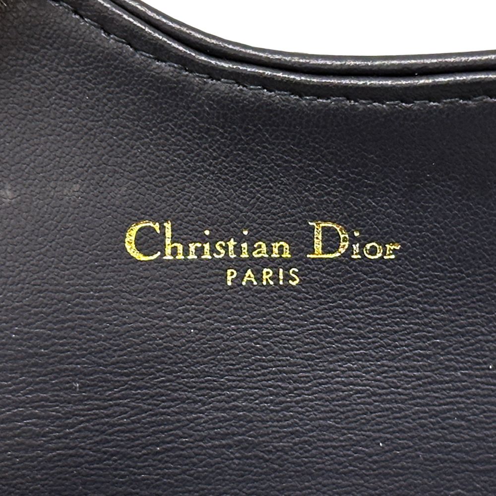 Dior Card Case Oblique Jacquard Canvas Saddle Blue Holder Navy Beige Small — view 5