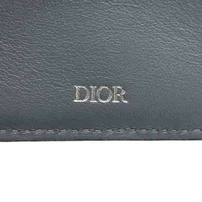 Dior Wallet Oblique Saddle Bifold Jacquard Leather Gray — view 5