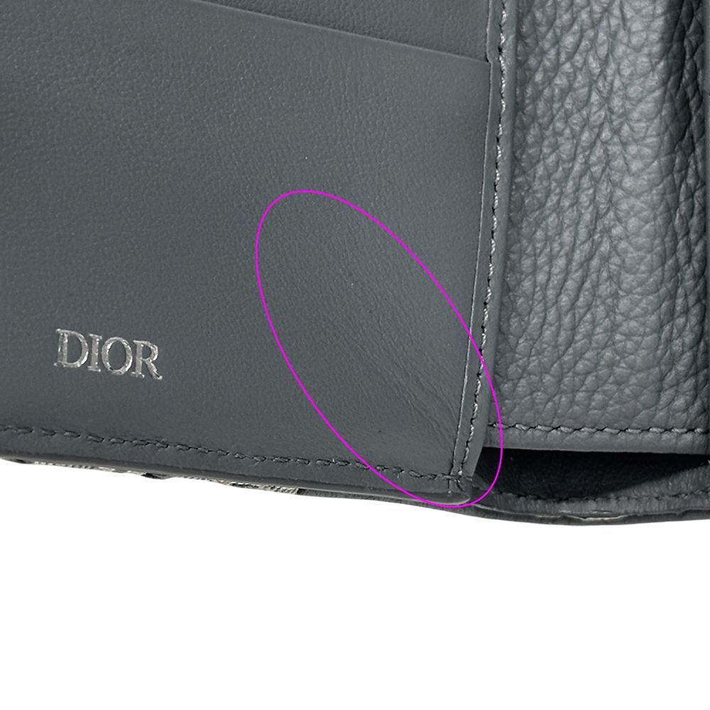 Dior Wallet Oblique Saddle Bifold Jacquard Leather Gray — view 9