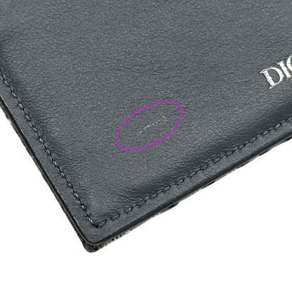 Dior Wallet Oblique Saddle Bifold Jacquard Leather Gray — view 8