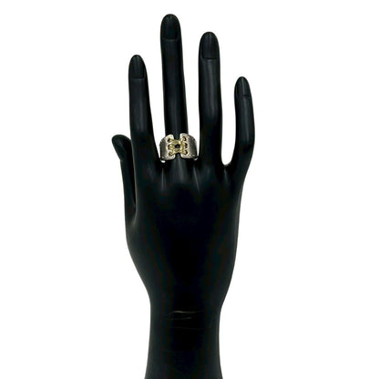 Hermes Vintage Mexico Ring 925 Sterling Silver Gold — view 2