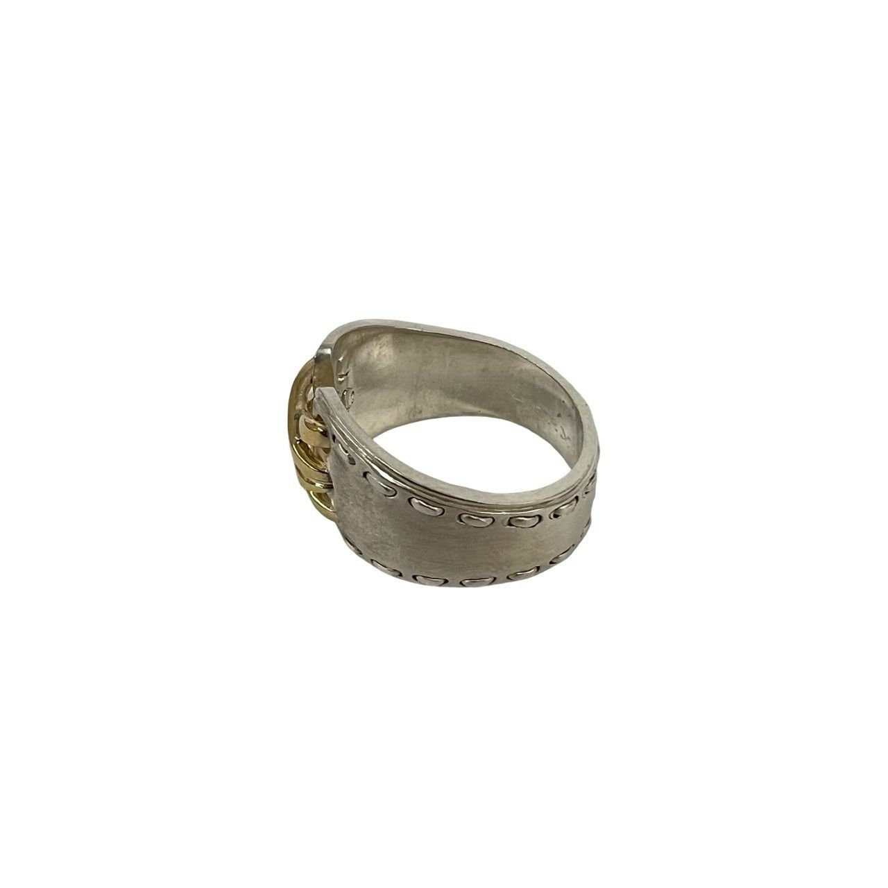 Hermes Vintage Mexico Ring 925 Sterling Silver Gold — view 4