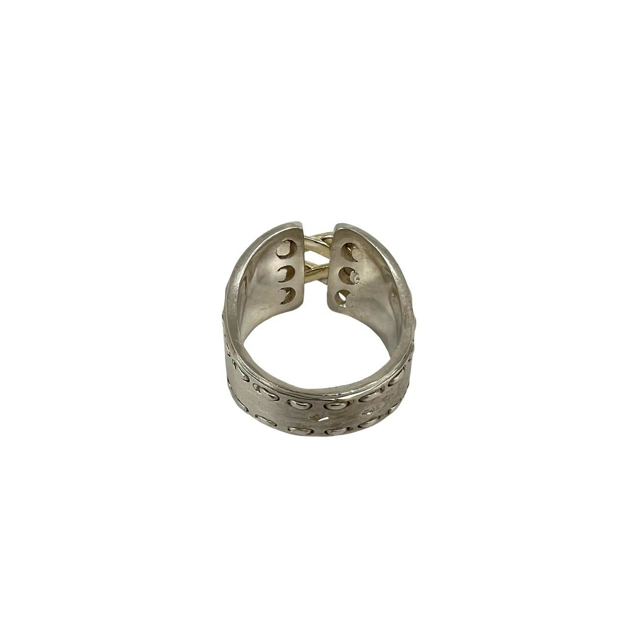 Hermes Vintage Mexico Ring 925 Sterling Silver Gold — view 6