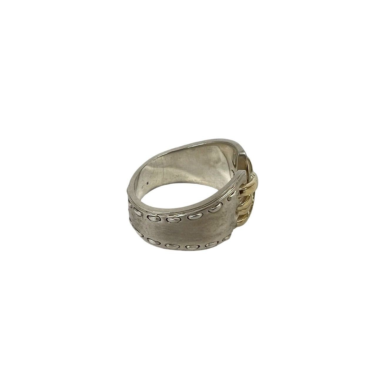 Hermes Vintage Mexico Ring 925 Sterling Silver Gold — view 5