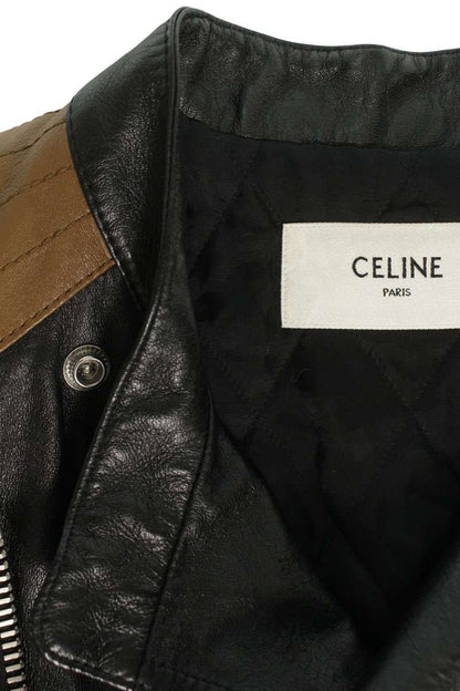 Celine Cafe Leather Bicolor Jacket 50 — view 3