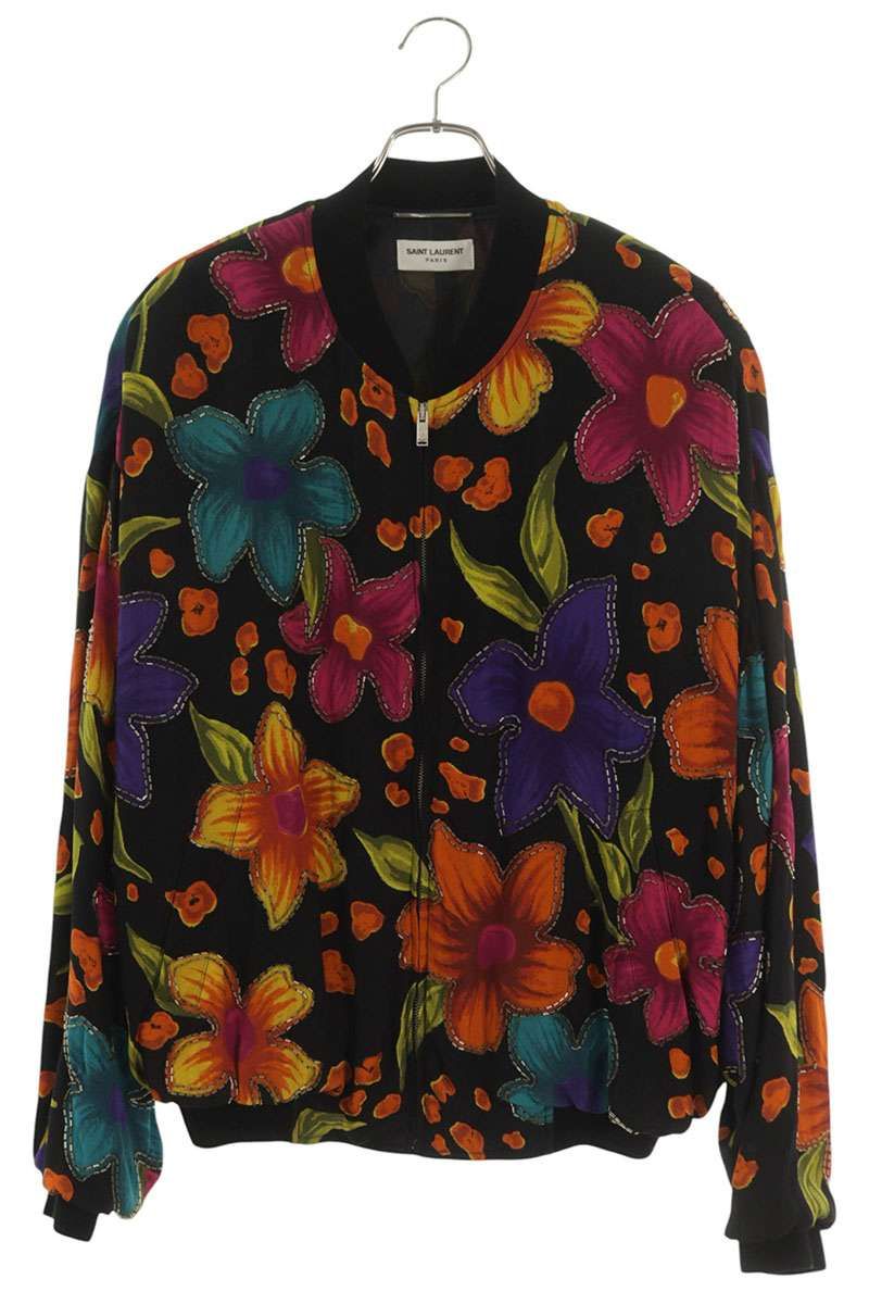 Saint Laurent Paris Teddy Floral Cles Jacket 50