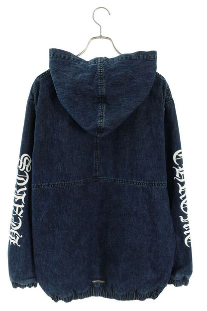 Chrome Hearts Ruckus Half Zip Denim Anorak Jacket — view 2