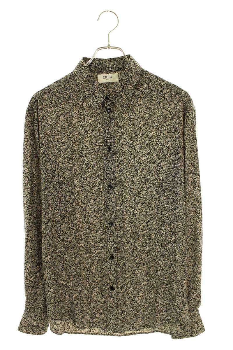 Celine Visco Flower Print Long Sleeve Shirt 40