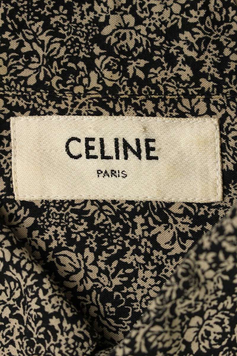 Celine Visco Flower Print Long Sleeve Shirt 40 — view 3