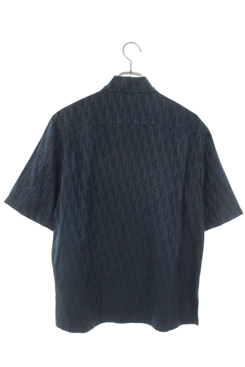 Dior Oblique Jacquard Silk Short Sleeve Shirt 37 — view 2