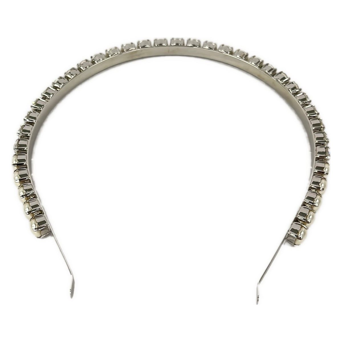 Miu Miu Headband White Silver Clear — view 2