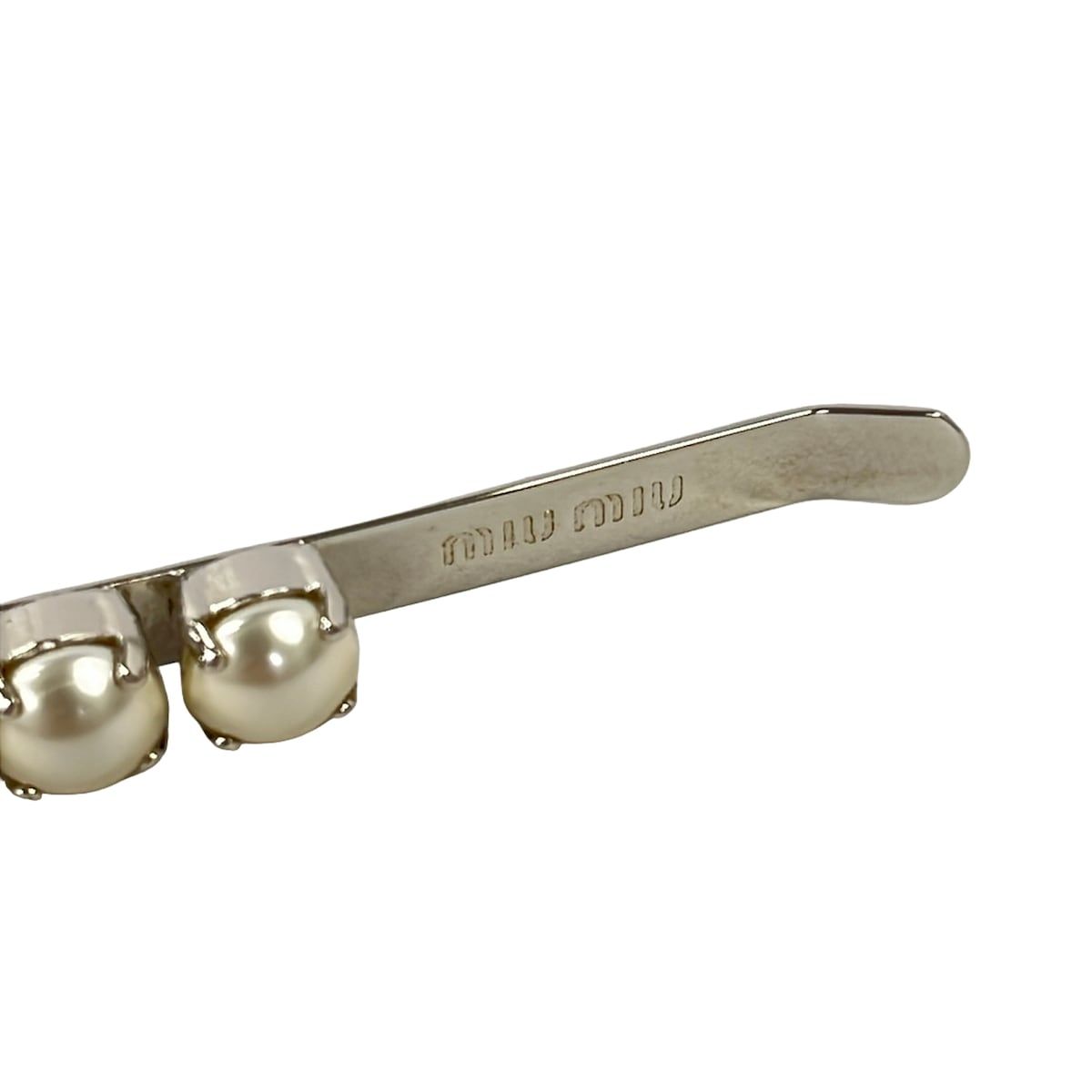 Miu Miu Headband White Silver Clear — view 3