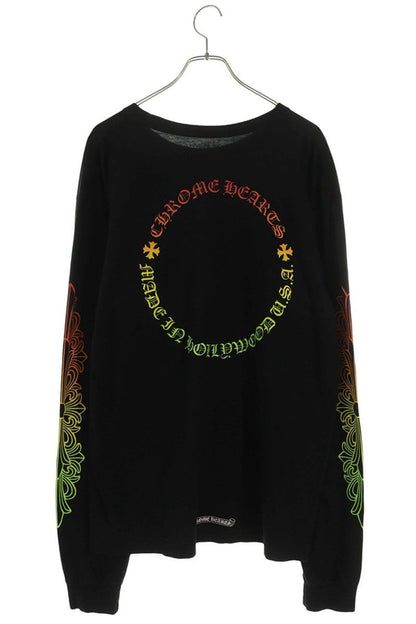 Chrome Hearts CH L S 1 Sleeve Floral Gradient Circle Print Long Top XL — view 2