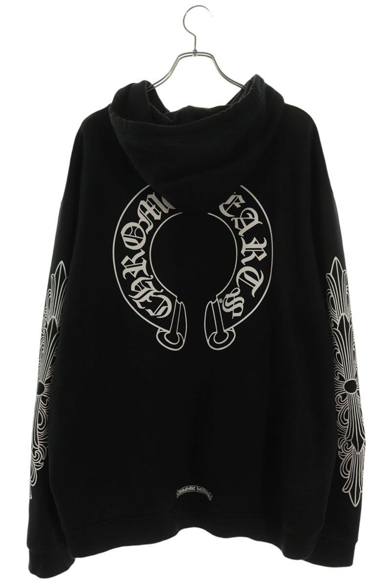 Chrome Hearts Sweatshirt HD Plvr Sleeve Floral Back Horse Shoe Print Pullover — view 2