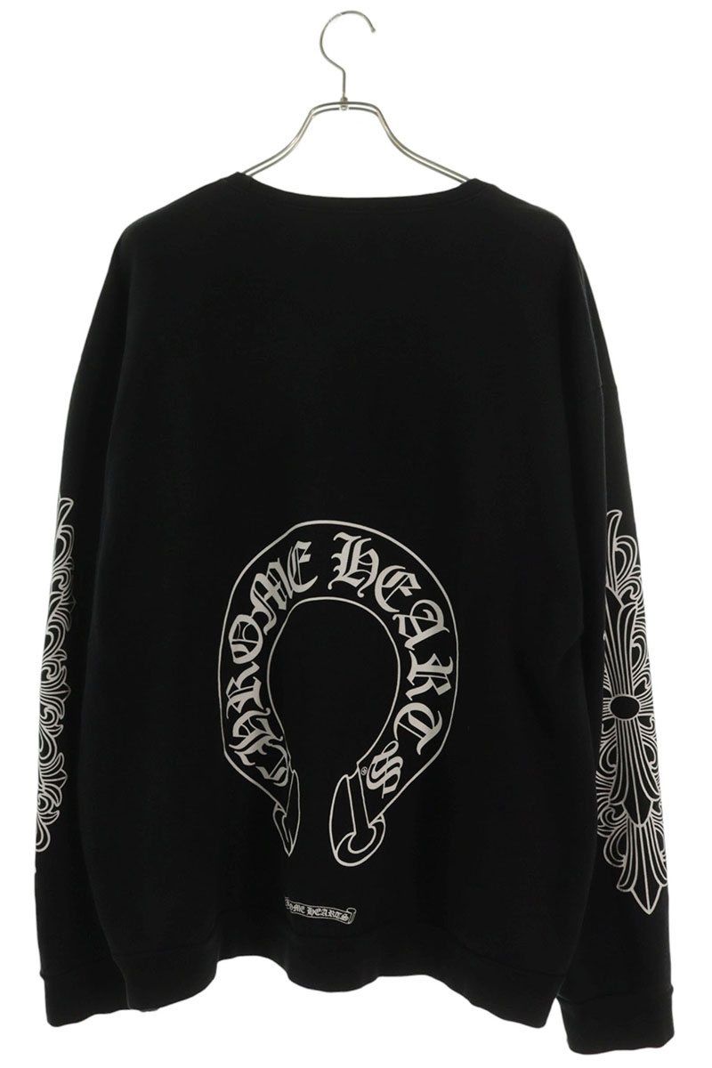 Chrome Hearts Sweatshirt Plvr Sleeve Floral Back Horse Shoe Print XL — view 2