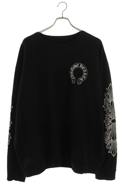 Chrome Hearts Sweatshirt Plvr Sleeve Floral Back Horse Shoe Print XL