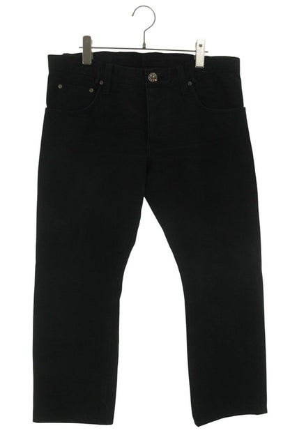 Chrome Hearts Ean Strtlg Fbrc Cross Ball Button Straight Denim Pants