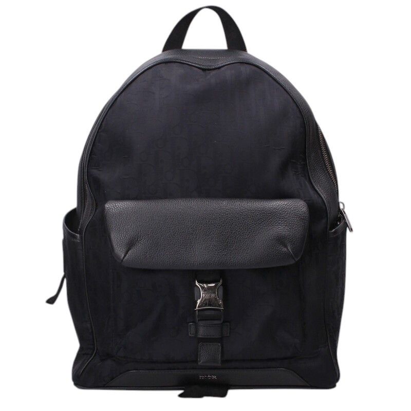Dior Explorer Leather Cut Replacement Oblique Nylon Backpack