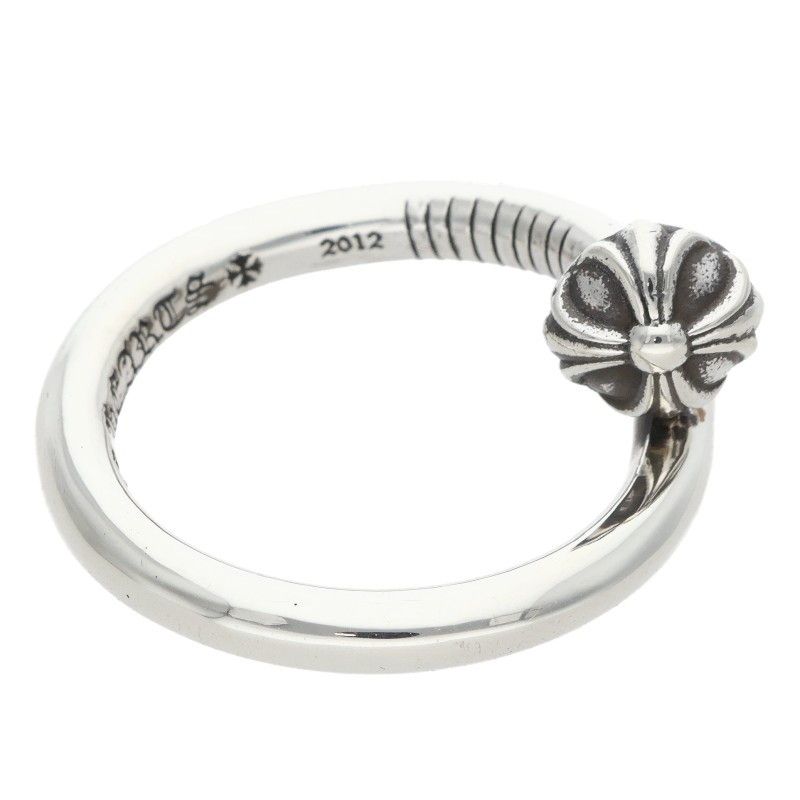 Chrome Hearts Nail Crsball Cross Ball Silver Ring — view 5