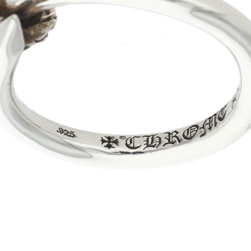 Chrome Hearts Nail Crsball Cross Ball Silver Ring — view 3