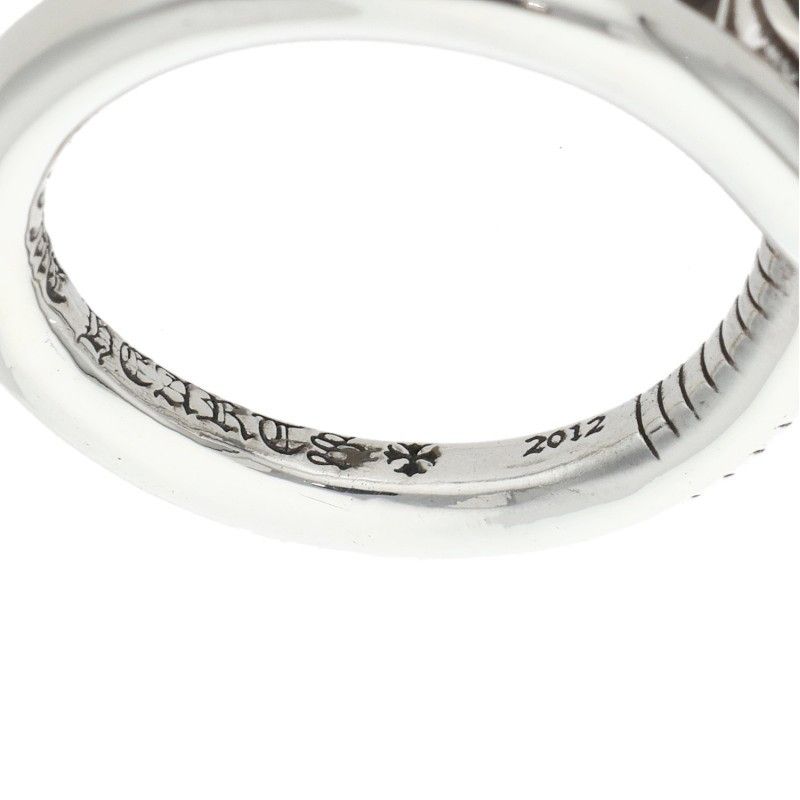 Chrome Hearts Nail Crsball Cross Ball Silver Ring — view 4