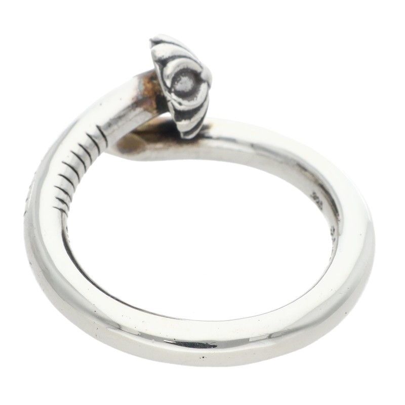 Chrome Hearts Nail Crsball Cross Ball Silver Ring — view 2