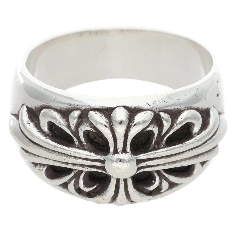 Chrome Hearts Flrl Crs Floral Cross Silver Ring