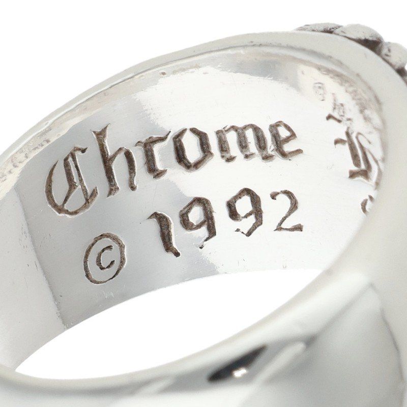 Chrome Hearts Flrl Crs Floral Cross Silver Ring — view 3