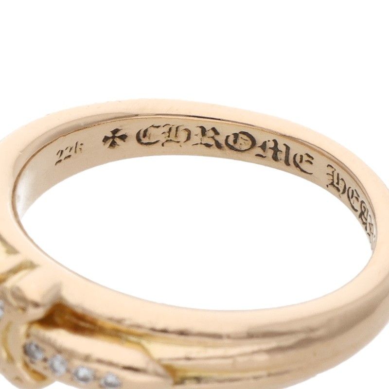 Chrome Hearts 22k Baby Clsc P D 22k Classic Dagger Pave Diamond Gold Ring — view 3